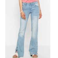 bonprix niebieskie jeansowe spodnie damskie bootcut 38