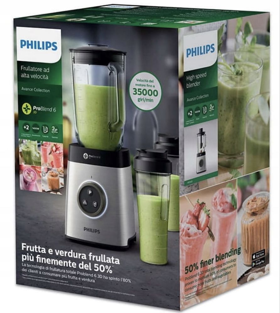 Blender kielichowy Philips HR3655/00 1400W  + 2 Bidony