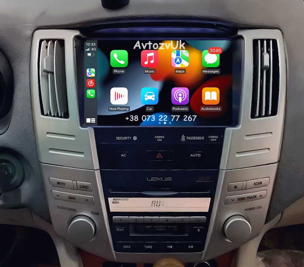 Магнитола LEXUS RX300 RX330 RX350 RX400H Лексус GPS CarPlay Android 14
