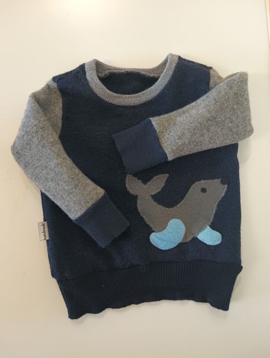 Bluza sweter Re-gatki wełna merino handmade