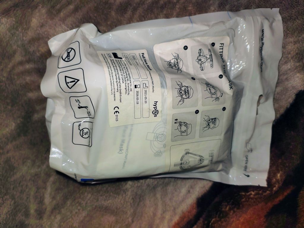 Maska cpap hypnus nowa M/L pełno twarzowa