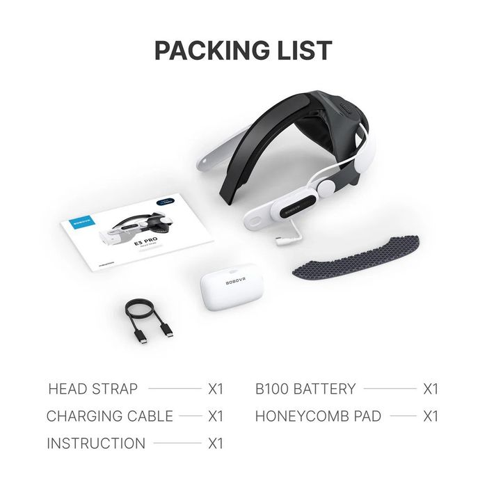 ‼️BOBOVR E3 Pro Head Strap‼️ для Meta Quest 3/3S Акумулятор 10000 mAh