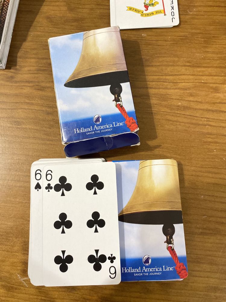 5 baralhos de cartas usados - companhias aereas