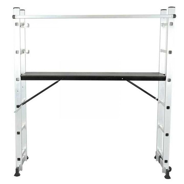 Rusztowanie aluminiowe Timbertech® z kołami, drabina zewnętrzna 1,60 m