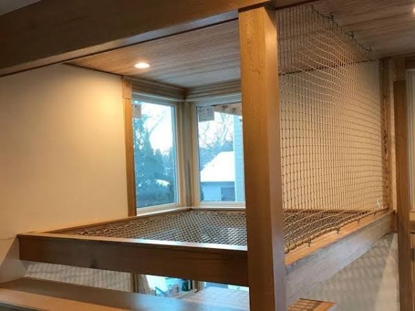 Rede de proteção para gatos e crianças