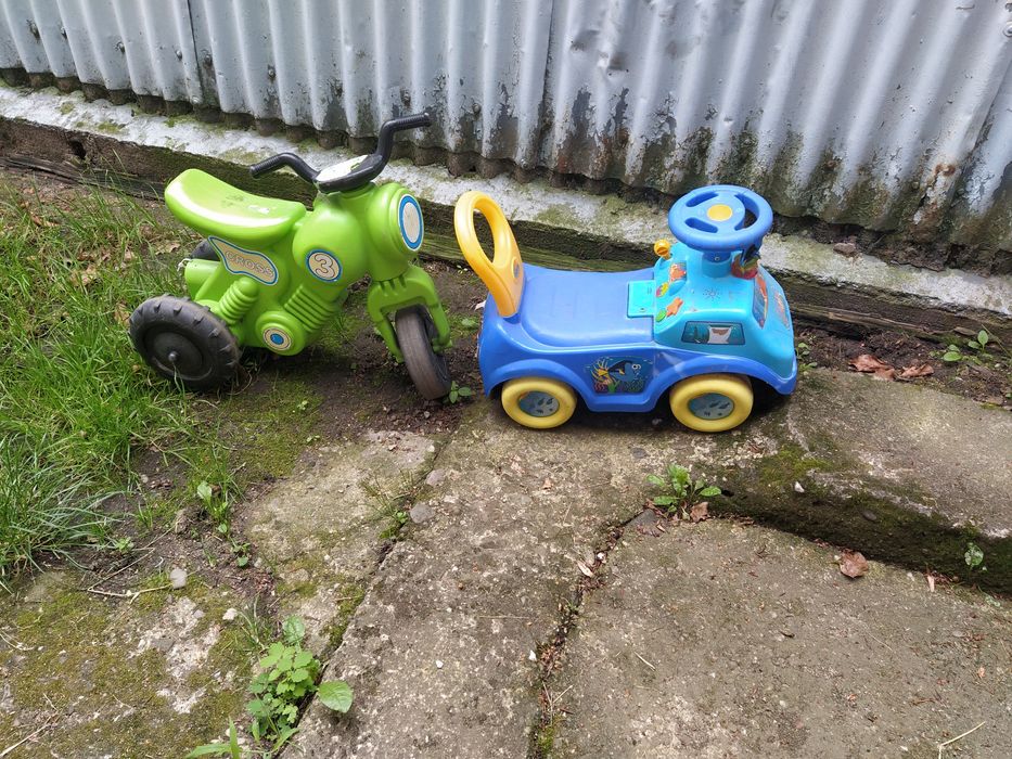 Jeździk i rowerek motor plastikowe stan bdb