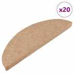 vidaXL Maty na schody samoprzylepne 20 szt. Beżowe 56x17x3 cm