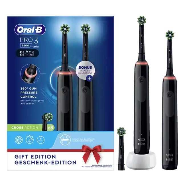 Oral-B PRO 3 3900 BLACK EDITION 2 szt.