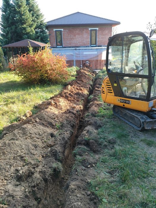 Usługi minikoparką, minikoparka na wynajem z operatorem lub bez