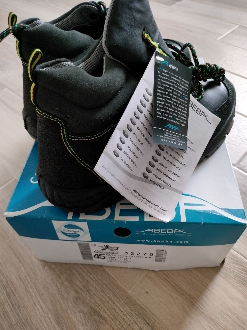 Trzewiki buty robocze ochronne BHP ABEBA nr 39