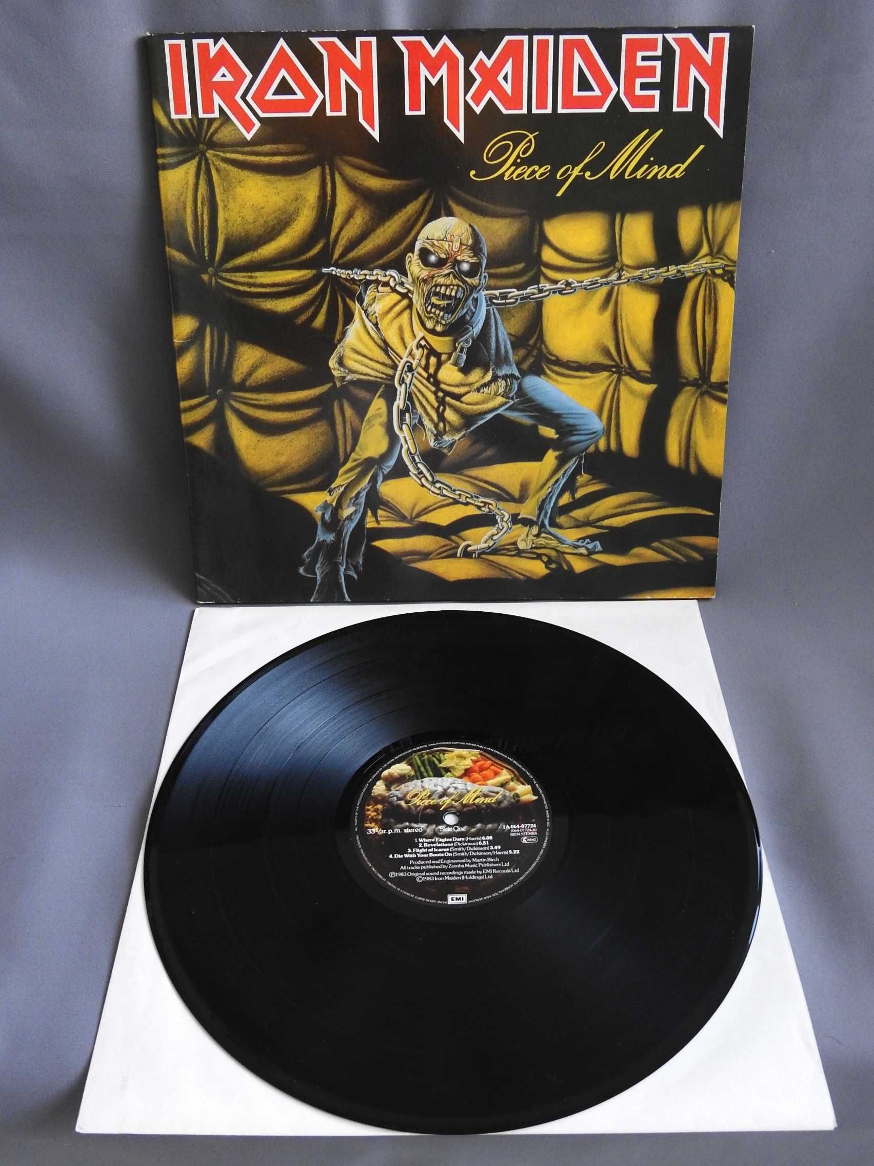 Iron Maiden Piece Of Mind LP оригинал 1983 пластинка Europe EX+ 1press