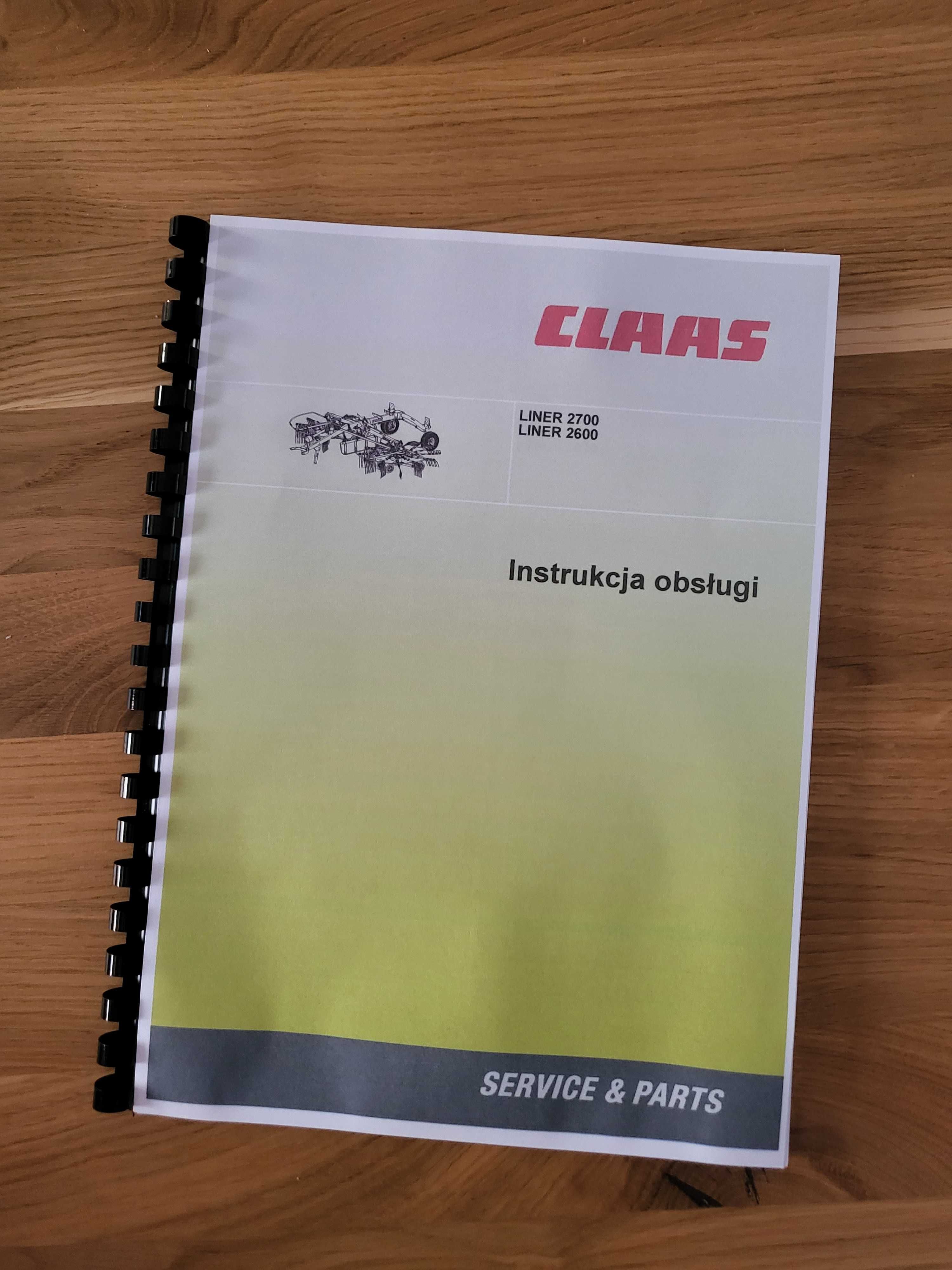 Zgrabiarka Claas Liner 2700, 2600 instrukcja obsługi po Polsku