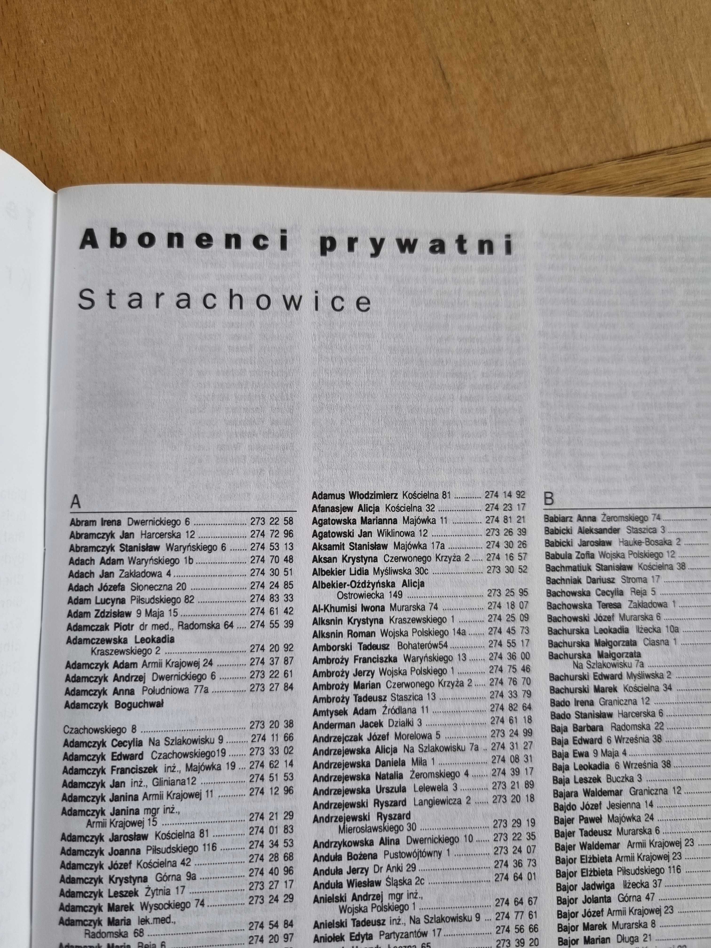 Książka telefoniczna Starachowice 1997r.