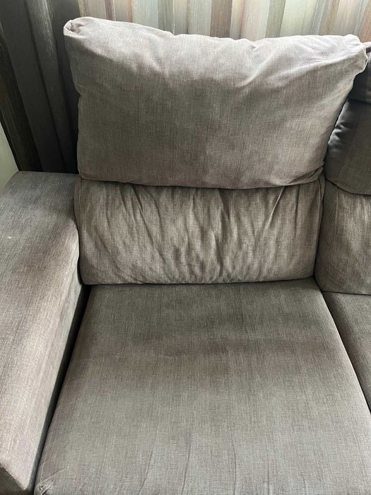 Sofá chaise longue com 4 bancos adicionais