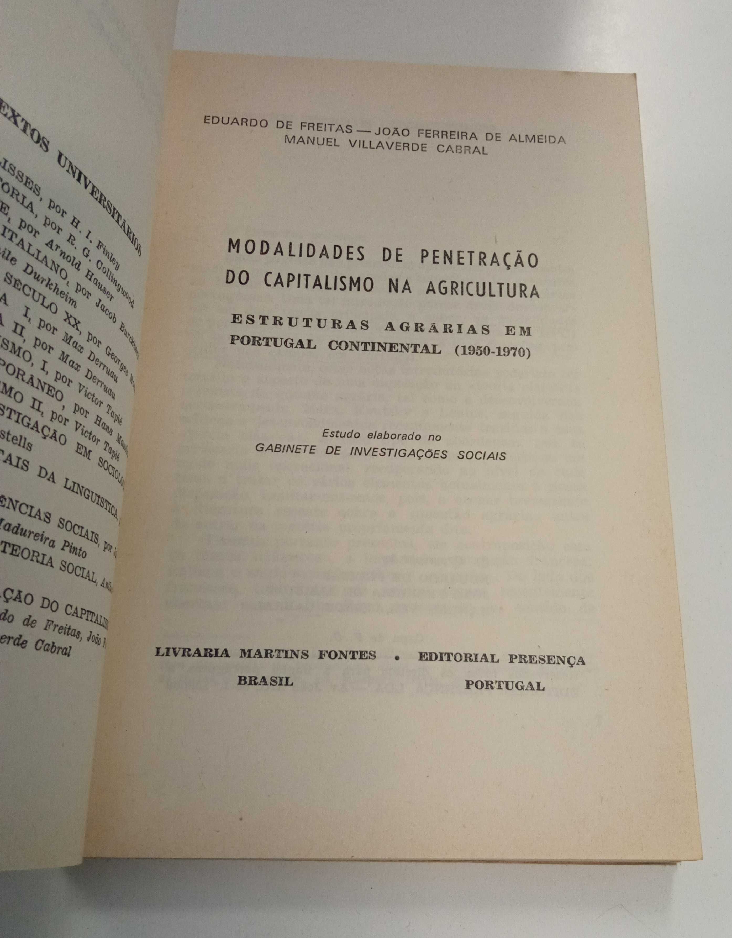 Modalidades de Penetração do Capitalismo na Agricultura