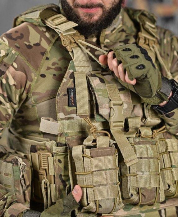 Плитоноска посилена Attack Statix Cordura 1000 MOLLE мультикам