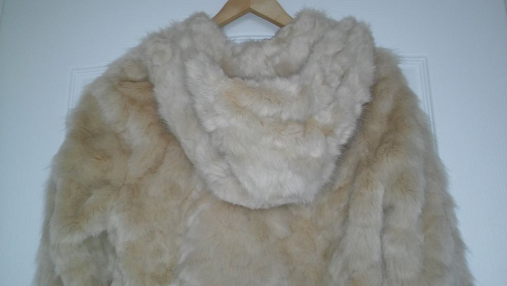 futro, futerko biszkoptowe jak norki, zara nowe urocze rozmiar xs,