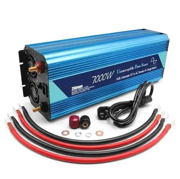 БОЛЬШОЙ Инвертор 7000W 12/220v с зарядкой аккумулятора ЧИСТЫЙ СИНУС