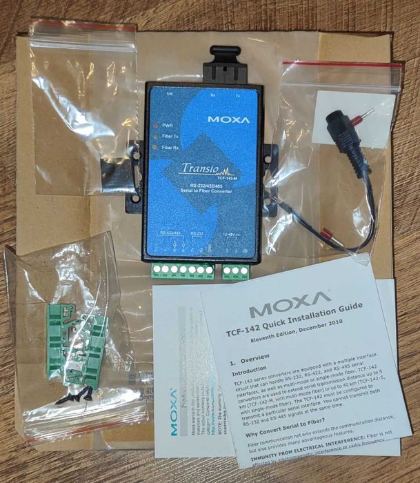 Konwerter MOXA RS232/422/485 na światłowód wielomodowy ze złączem SC