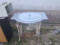 Base de maquina de costura com lavatorio e pedra