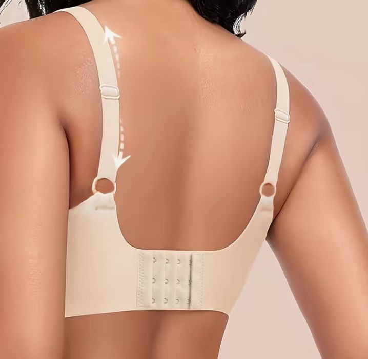 Бюстгалтер безшовний з пуш-апом розмір 85-90С тілесного кольору