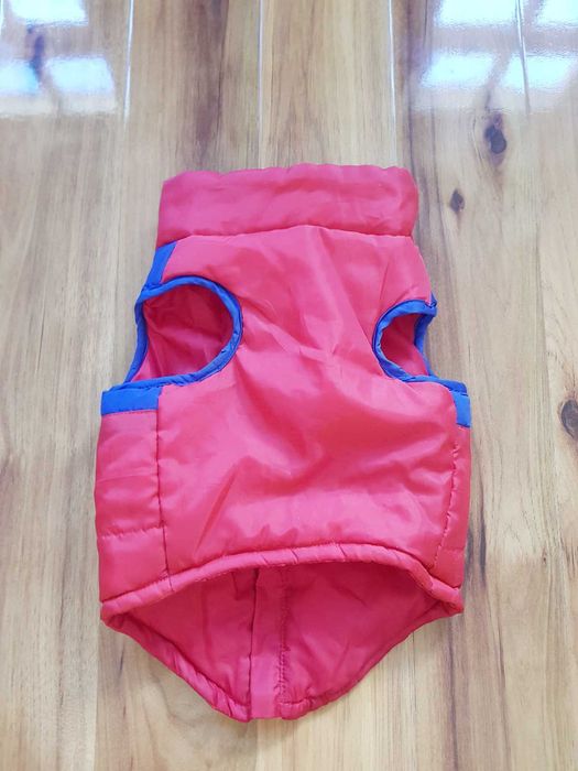 Czerwono niebieska kurtka na zamek Primark Pets L ocieplana