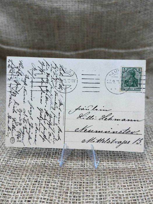 B616 pocztówka original wojsko Pruskie flaga feldpost 1916 ww1 LUX