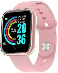 Smartwatch Y68 koperta srebrna pomiar ciśnienia puls sen kroki