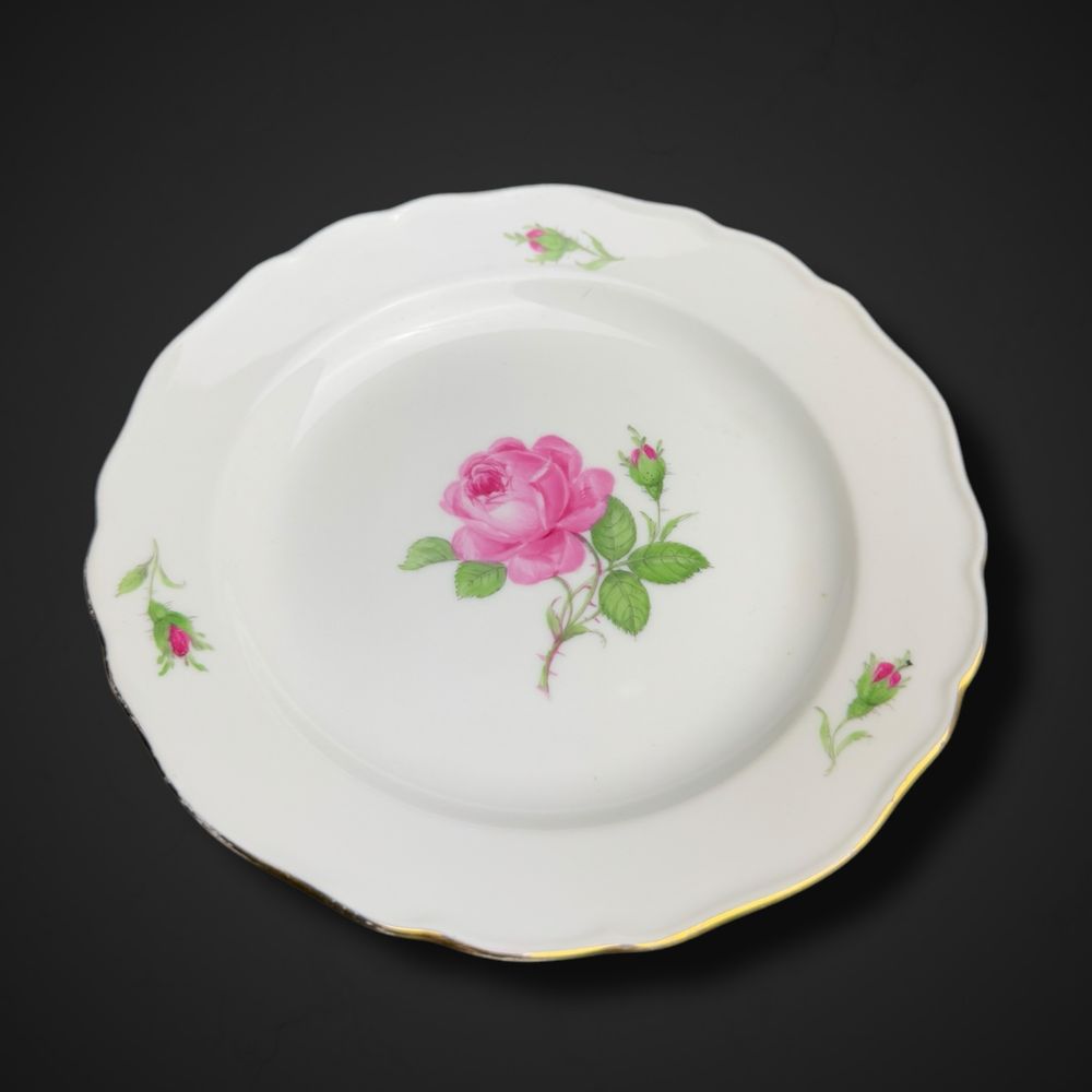 Talerz Talerzyk deserowy miśnia meissen kwiaty B5/022249