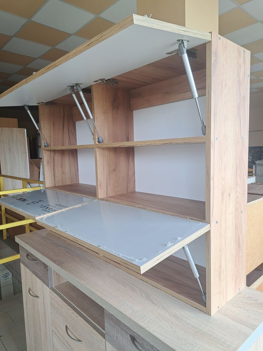Nowa szafka wisząca dąb wotan fronty MDF popiel 120x85x25