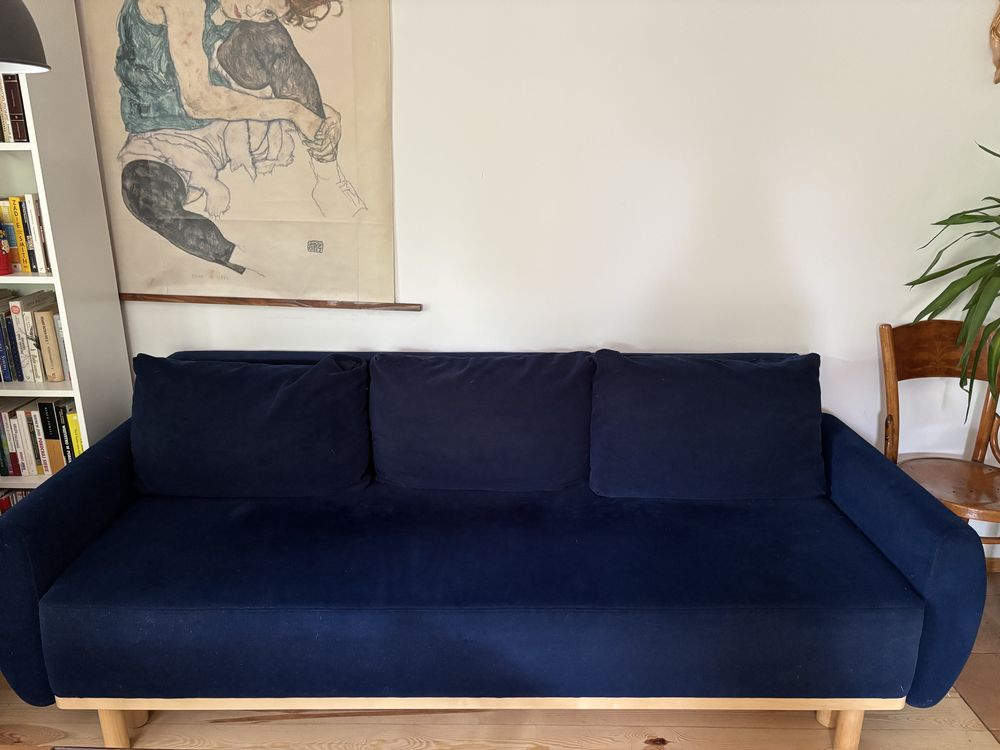 Granatowa Sofa IKEA GRUNNARP 3‑osobowa