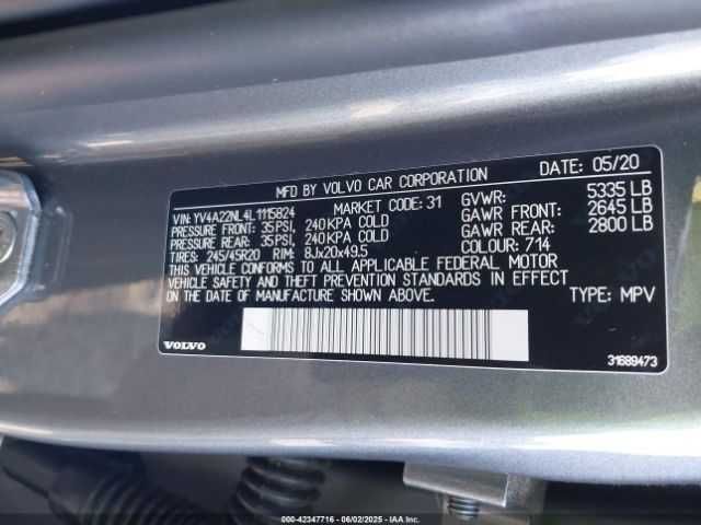 2020 Volvo v90 CROSS COUNTRY t6