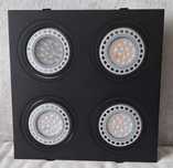 Lampa - Oprawa wpuszczana czarna Spot BOXY DL 4 20073-BK