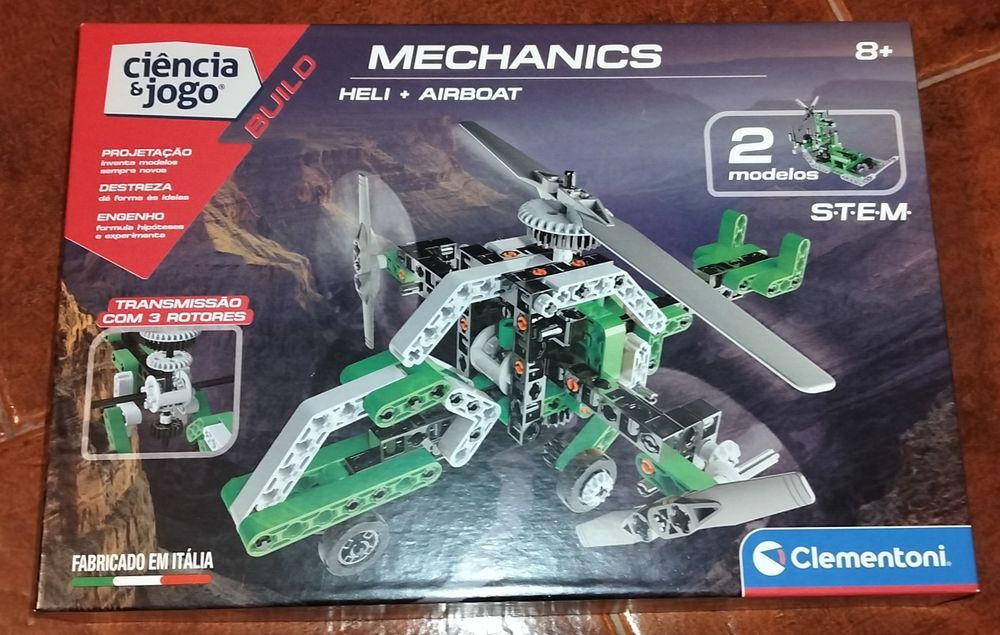 clementoni - ciências e jogo - 2 modelos - heli e airboat