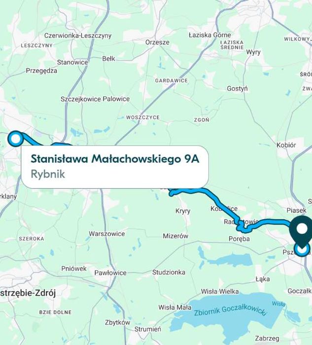 Odjazd z Rybnika do Pszczyny o 16:10 dnia 17.10.2025.