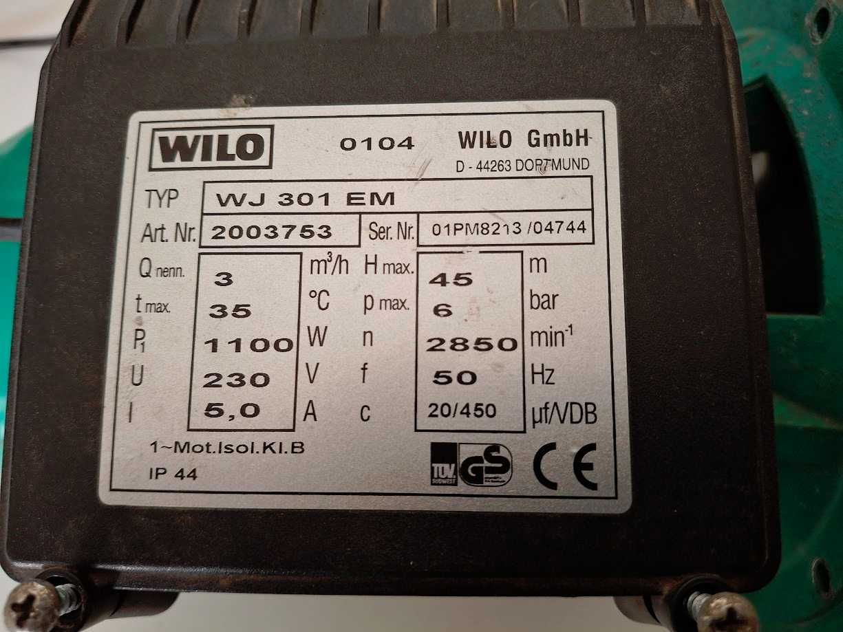 Продам насос WILO WJ 301 EM