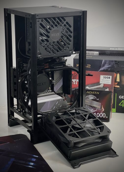 Gamingowy PC ITX Ryzen 7600 RTX4060Ti 32GB DDR5 1TB NVMe NZXT H1 Gwar