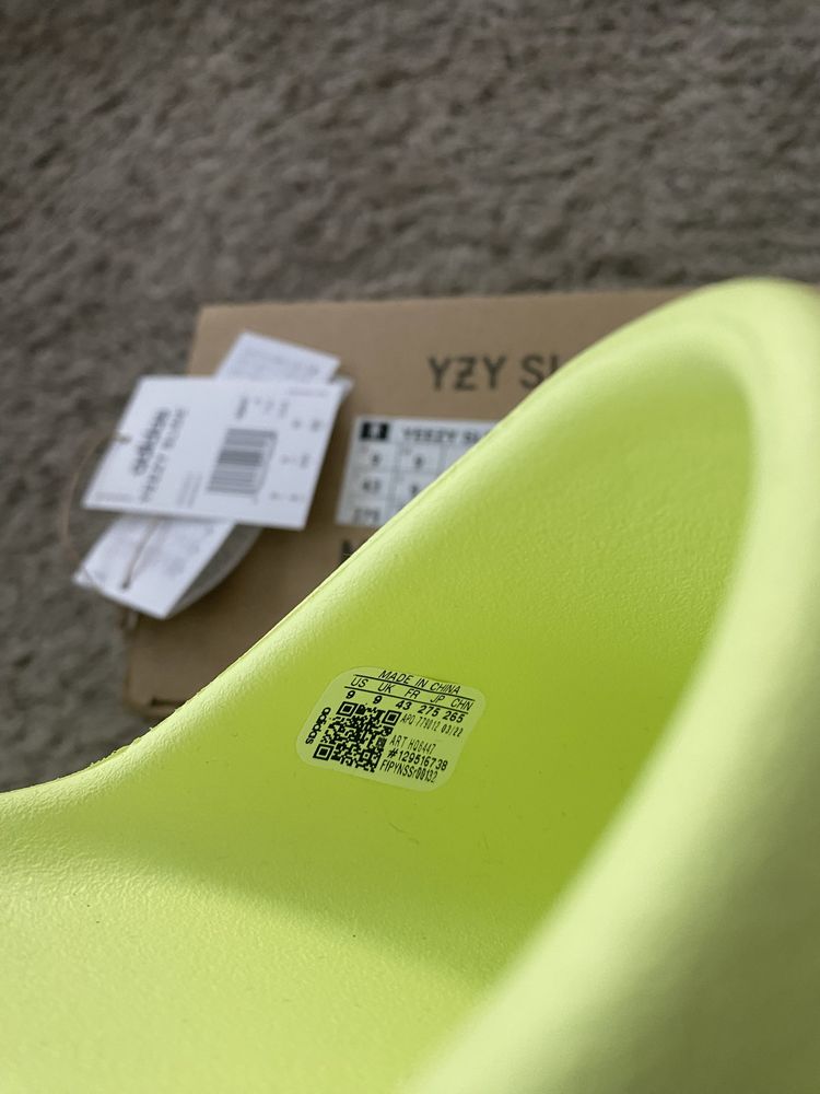 Adidas Yeezy slide glow green