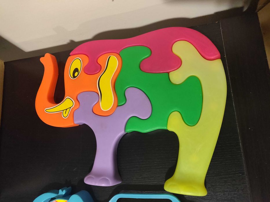 Puzzle e xilofone em forma de elefante