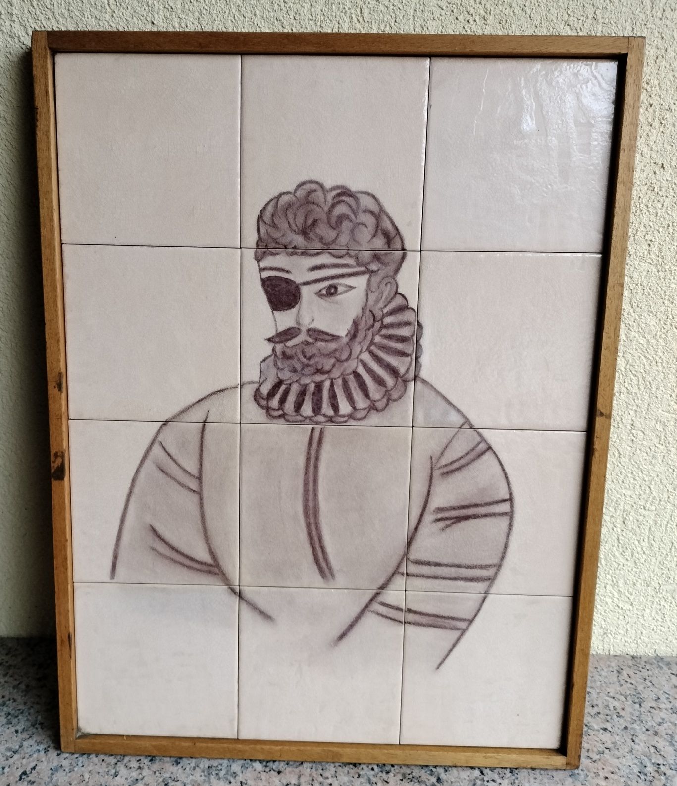 Quadro vintage em azulejo ( Luís de Camões )