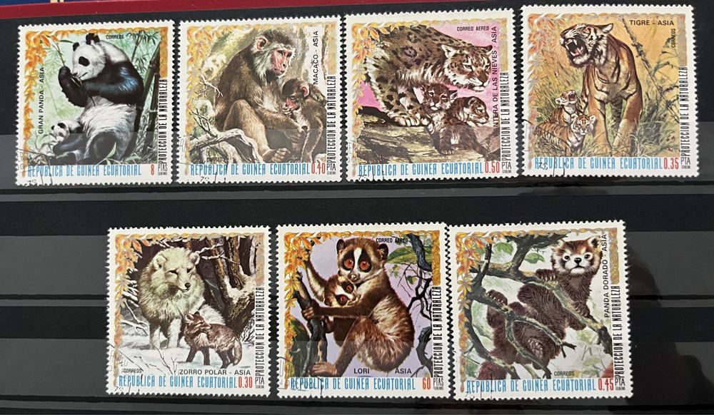 Zwierzęta znaczki pocztowe komplet