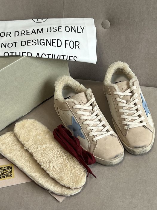 Кросівки зимові на хутрі Golden Goose преміум якість