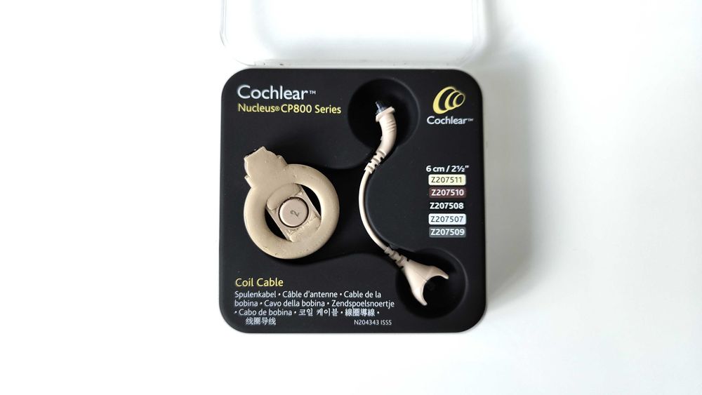Cewka i kabel do procesora dźwięku Cochlear Nucleus 5 (seria CP800)