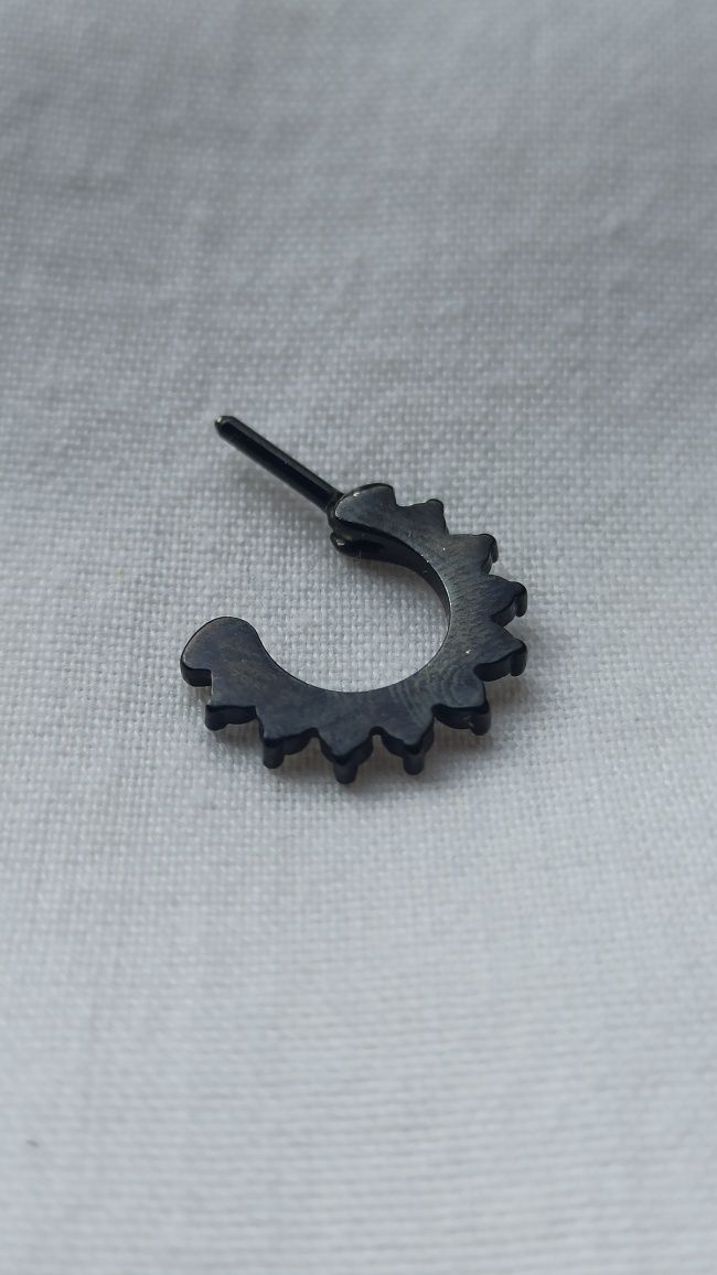 Septum clicker preto com pedrinhas - Crazy Factory