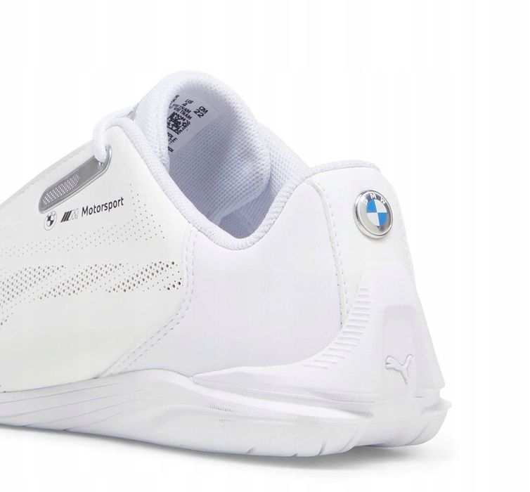Buty Puma Bmw Drift Cat Decima 2.0 Jr Białe Damskie 38.5