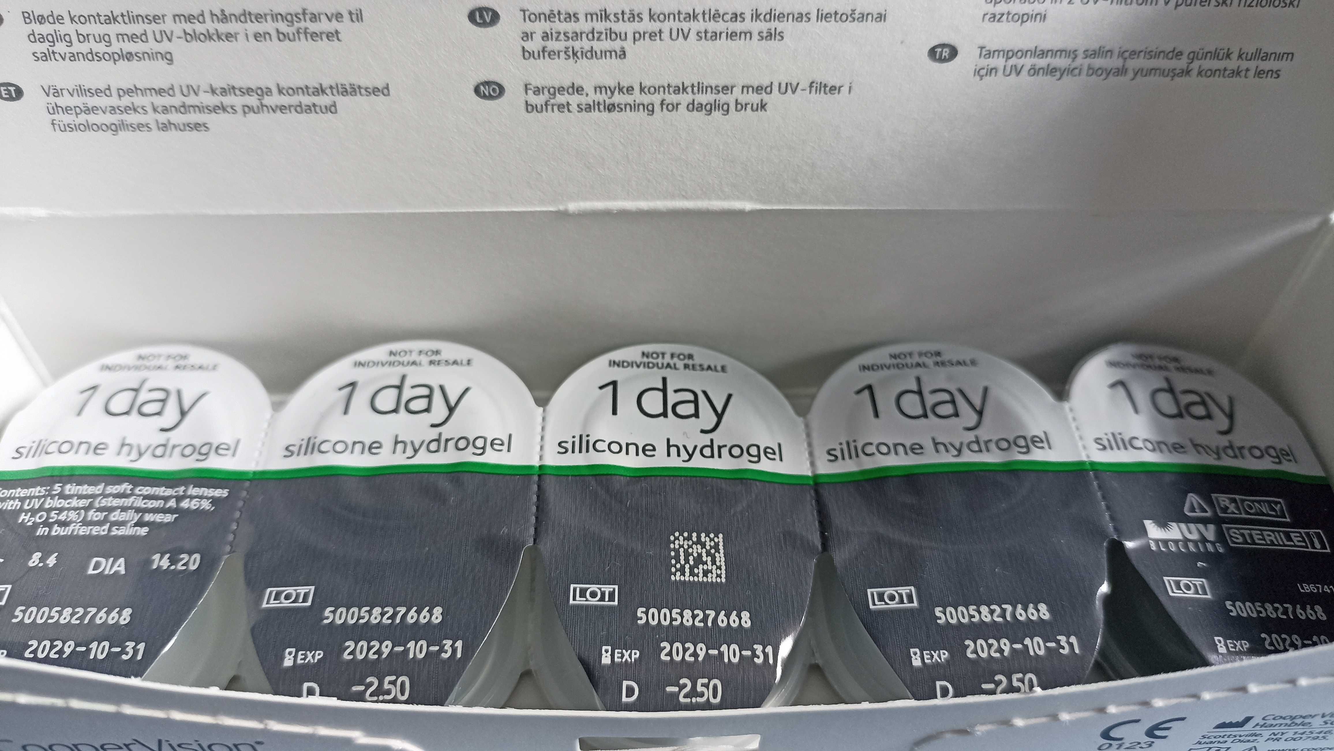 Soczewki jednodniowe My Day CooperVision -2.50 D, 10szt.