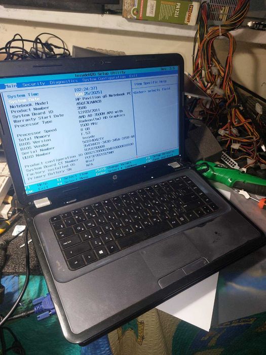 Ноутбук  HP Pavilion g6-1216er(разборка)