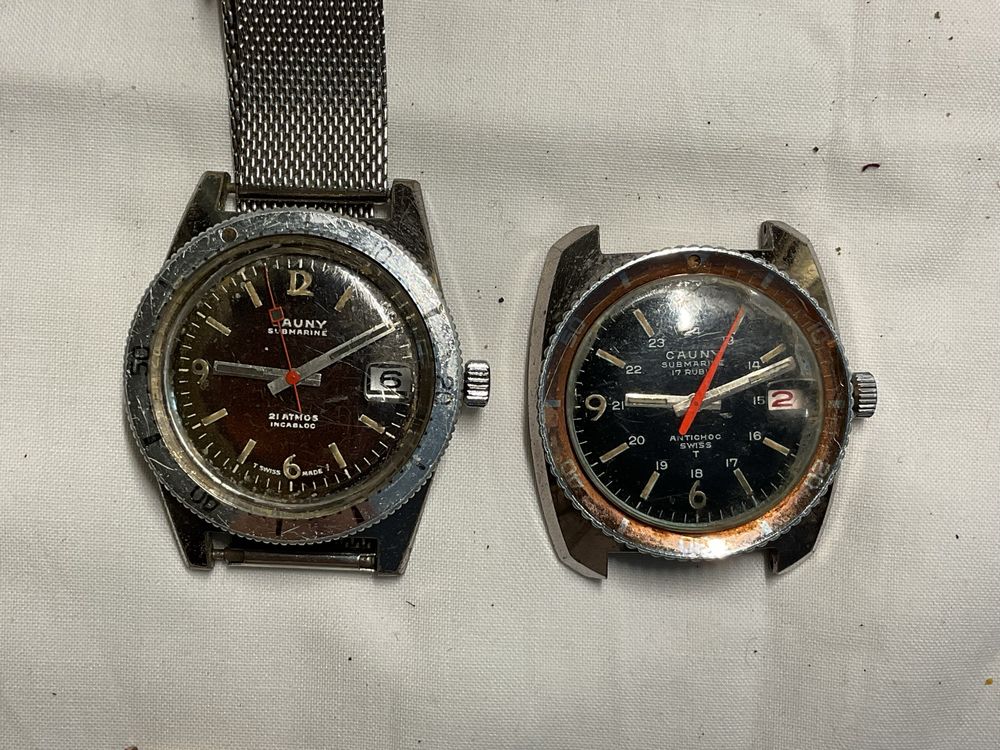 Varios lotes de relogios vintage mecanicos e automaticos marca Cauny