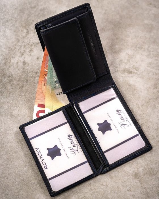 mały, skórzany portfel męski bez zapięcia - buffalo wild