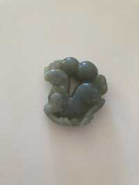 Oportunidade!! Boa sorte! Amuleto jade antigo esculpido à  mão